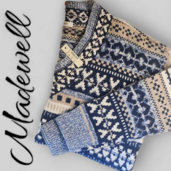 Madewell Sweaters - NWT Wool Madewell Forest Fair Sweater